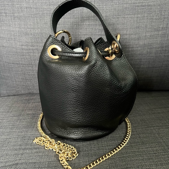 NWT ANNA PAOLA LEATHER BASKET HOBO SHOULDER BAG